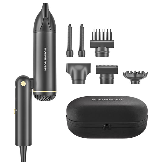 Rush Brush 6in1 Curler Air Wrapper Lite 1300W - Black