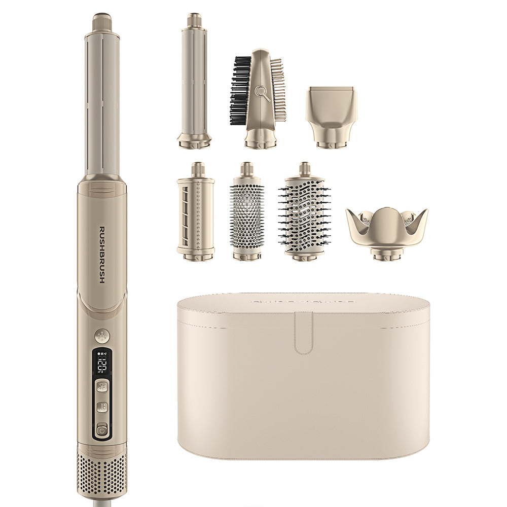 مكواة شعر كيرلى راش براش 1400 وات Air Wrapper X2 - شمبانيا