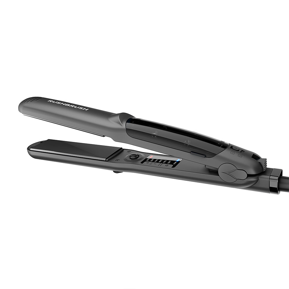 Rush Brush Hair Straightener X5 Steamer 50W - Black