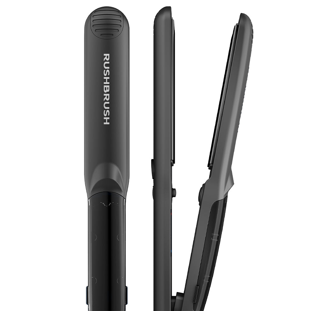 Rush Brush Hair Straightener X5 Steamer 50W - Black