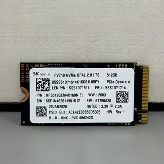 SK Hynix PVC10 512GB NVMe PCIe M.2 2242 SSD (Original Used)