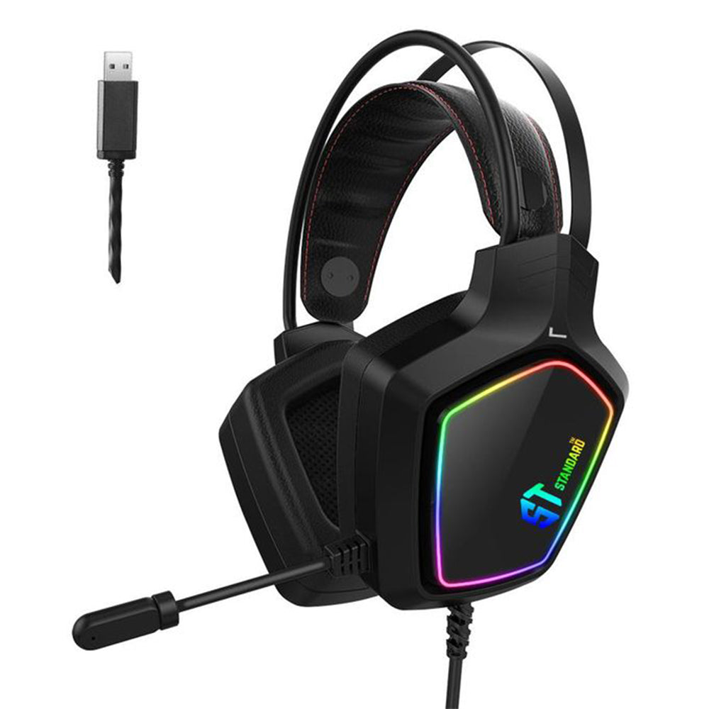 سماعة رأس اس تي ستاندرد ستيريو RGB جيمنج 7.1 صوت محيطي GM-08