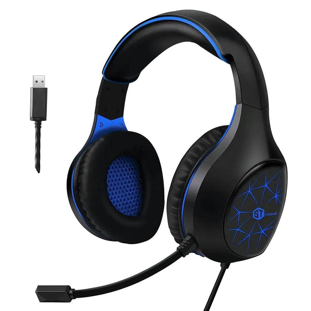 ST-Standard GM-2100ENC Stereo Gaming Headset 7.1 Surround Sound With Noise-Cancelling Mic - Blue