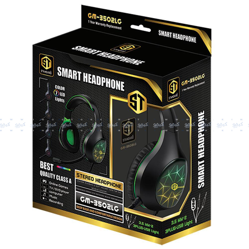 ST-Standard GM-3502LG Stereo Rainbow Gaming Headset