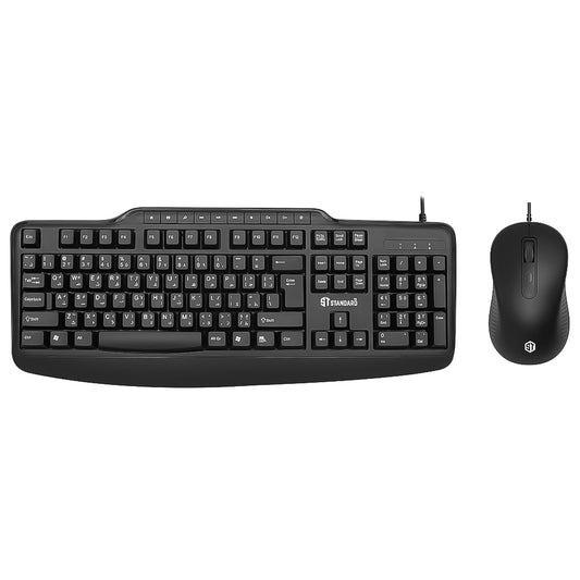 ST-Standard KC6000 Wired Keyboard + Mouse Combo English & Arabic