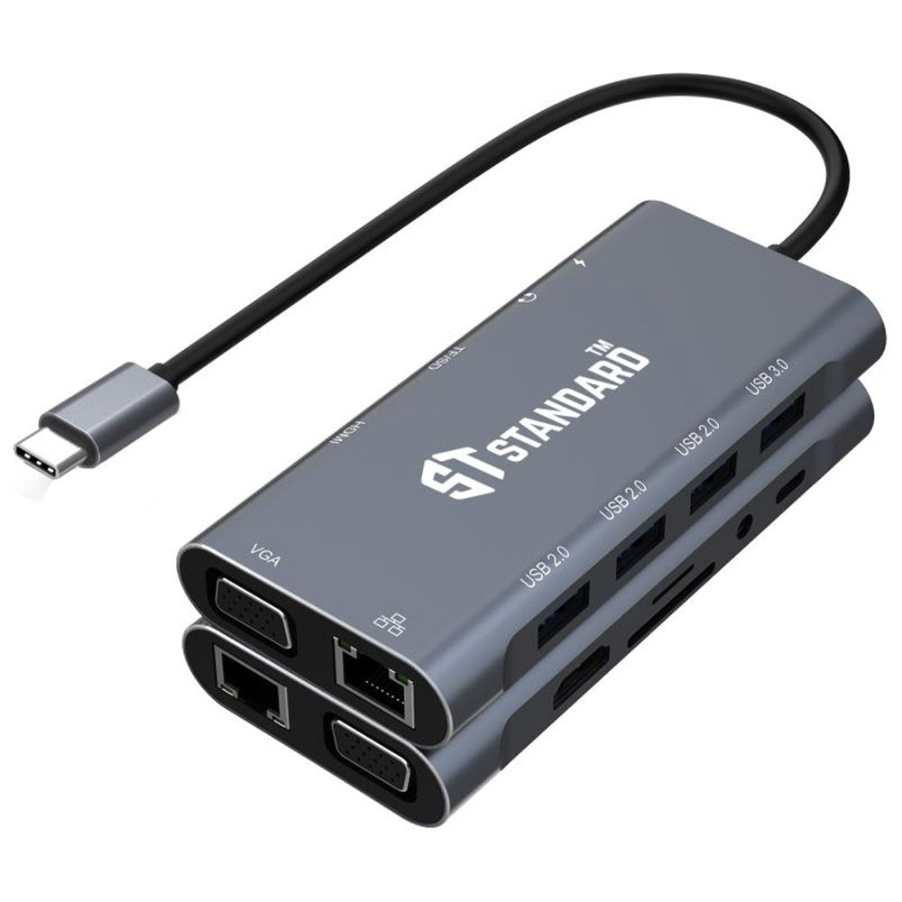 ST-Standard ST-9591A+ Type-C To HDMI 11 In 1 4K Docking Station Converter