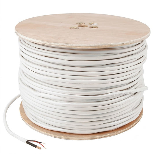 كابل كاميرا باور + داتا اس تي-ستاندرد 300 متر ST-CC80 RG59 - ابيض