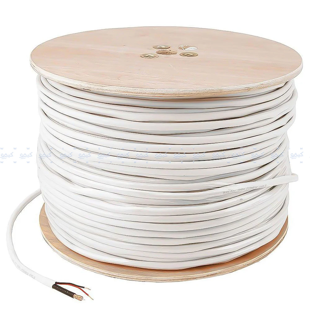 ST-Standard ST-CC80 Wood Coaxial Cable RG59 300m - White