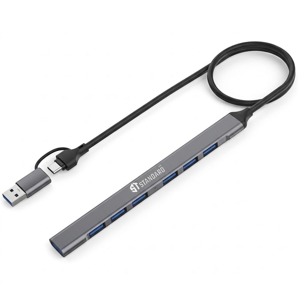 ST-Standard ST-UCA9702 Type-C + USB HUB Converter 7 Ports