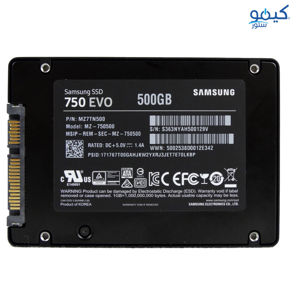Samsung 750 Evo 500GB SATA 2.5 Inch Internal SSD (Used) (5 Months Warranty)