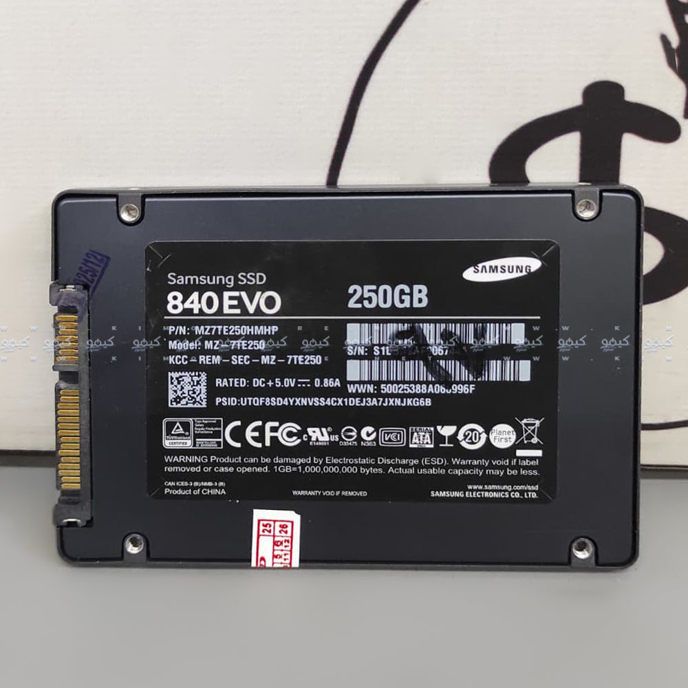 هارد درايف SSD سامسونج 250 جيجابايت ساتا 2.5 بوصة 840 EVO داخلي (استعمال خارج)