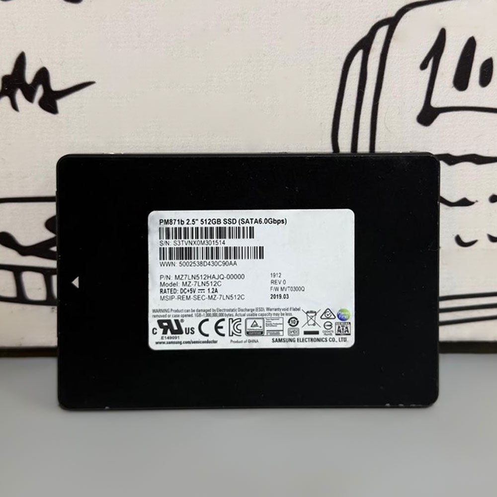 Samsung PM871b 512GB SATA 2.5 Inch Internal SSD (Original Used)