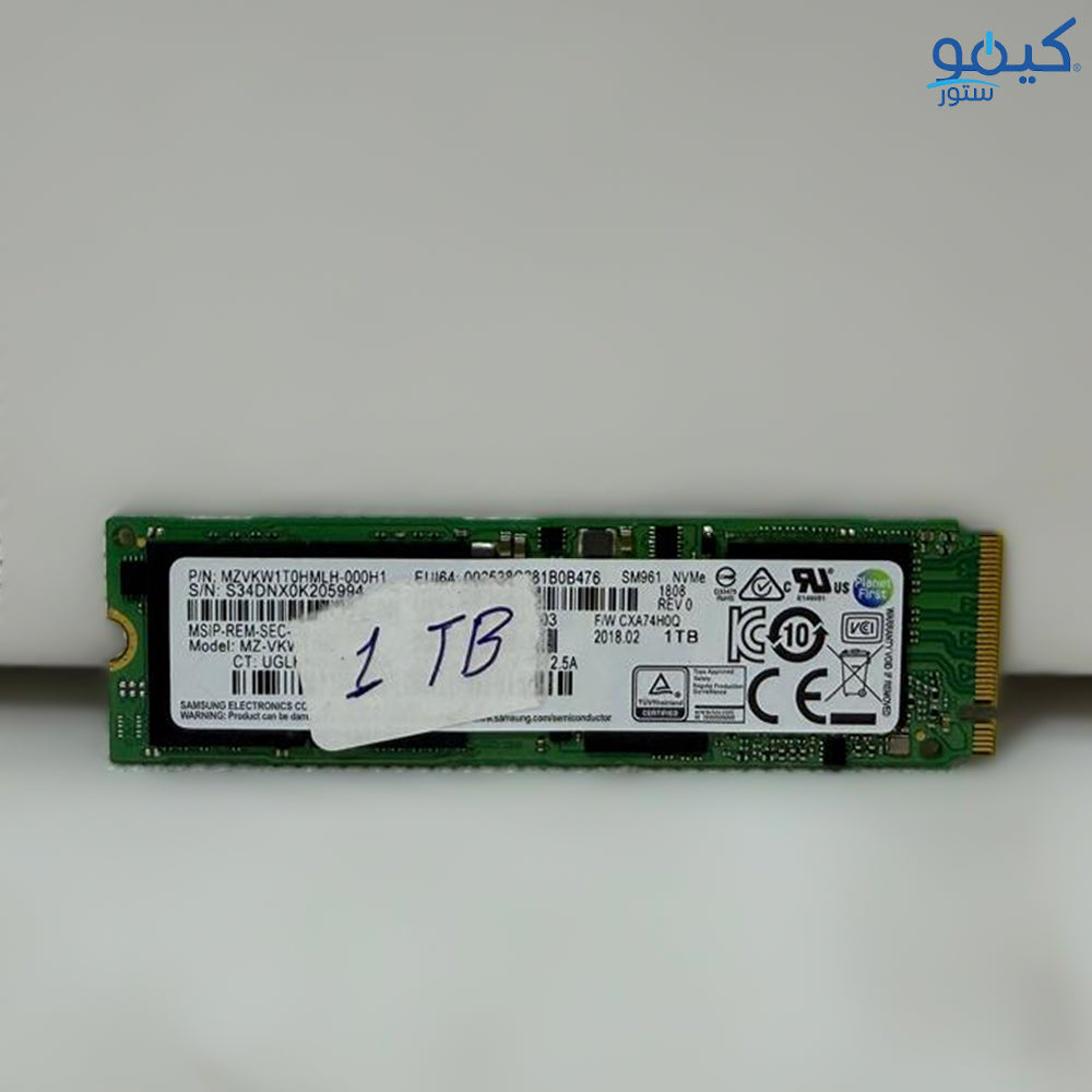 Samsung SM961 1TB NVMe PCIe M.2 2280 SSD (Original Used)