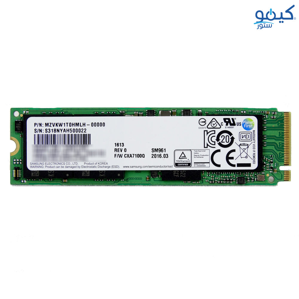 Samsung SM961 1TB NVMe PCIe M.2 2280 SSD (Original Used)