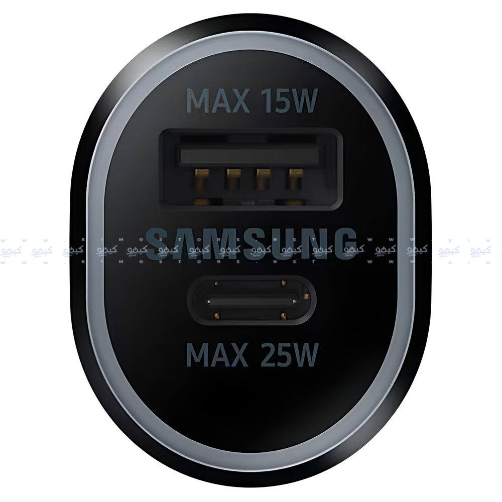 شاحن سيارة للموبايل سامسونج مزدوج بمنفذ يو اس بي + منفذ تايب سي بقوة 40 وات شحن سريع EP-L4020
