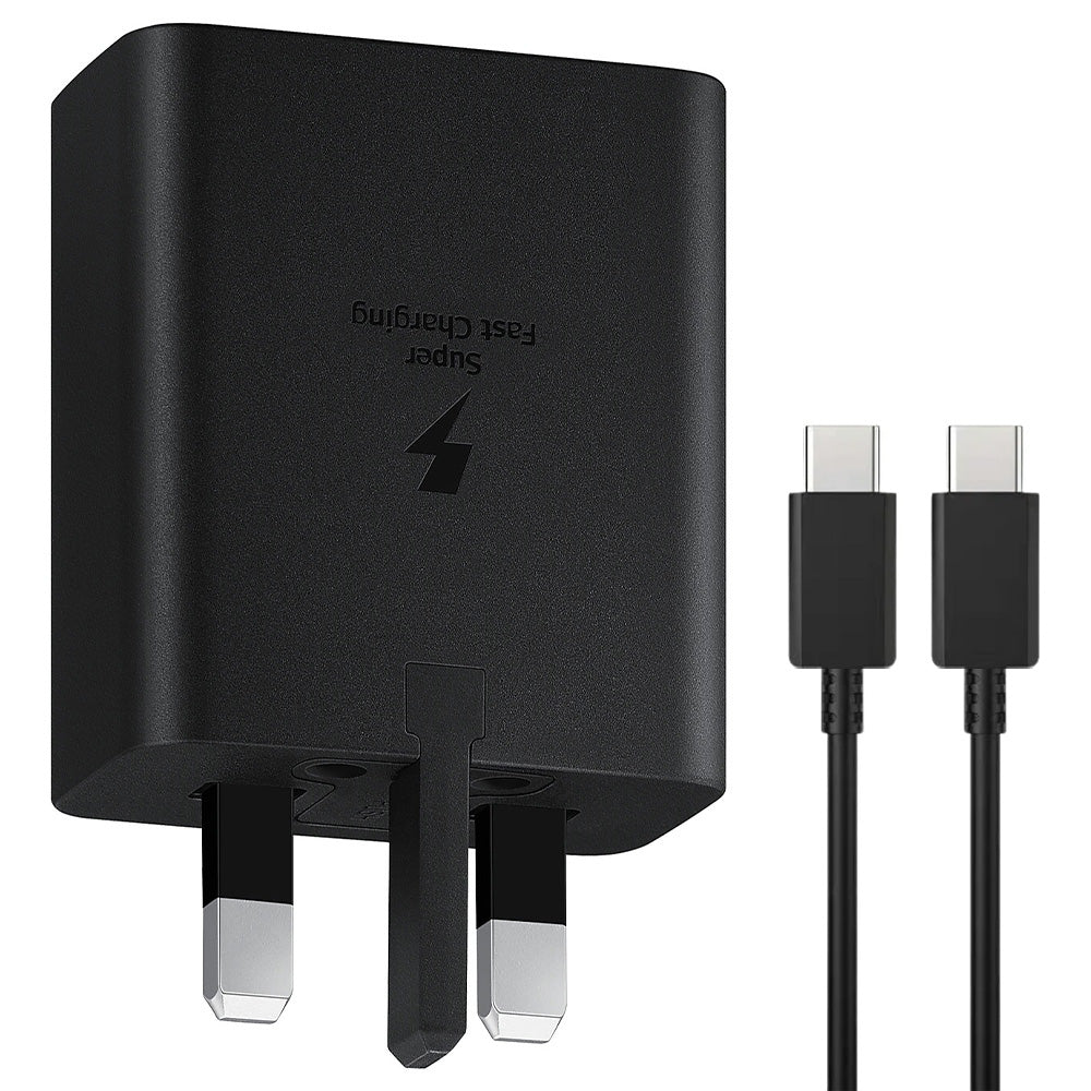 Samsung EP-T4510XBEGAE Wall Charger PD Type-C + Type-C Cable 45W Fast Charging (UK Plug)