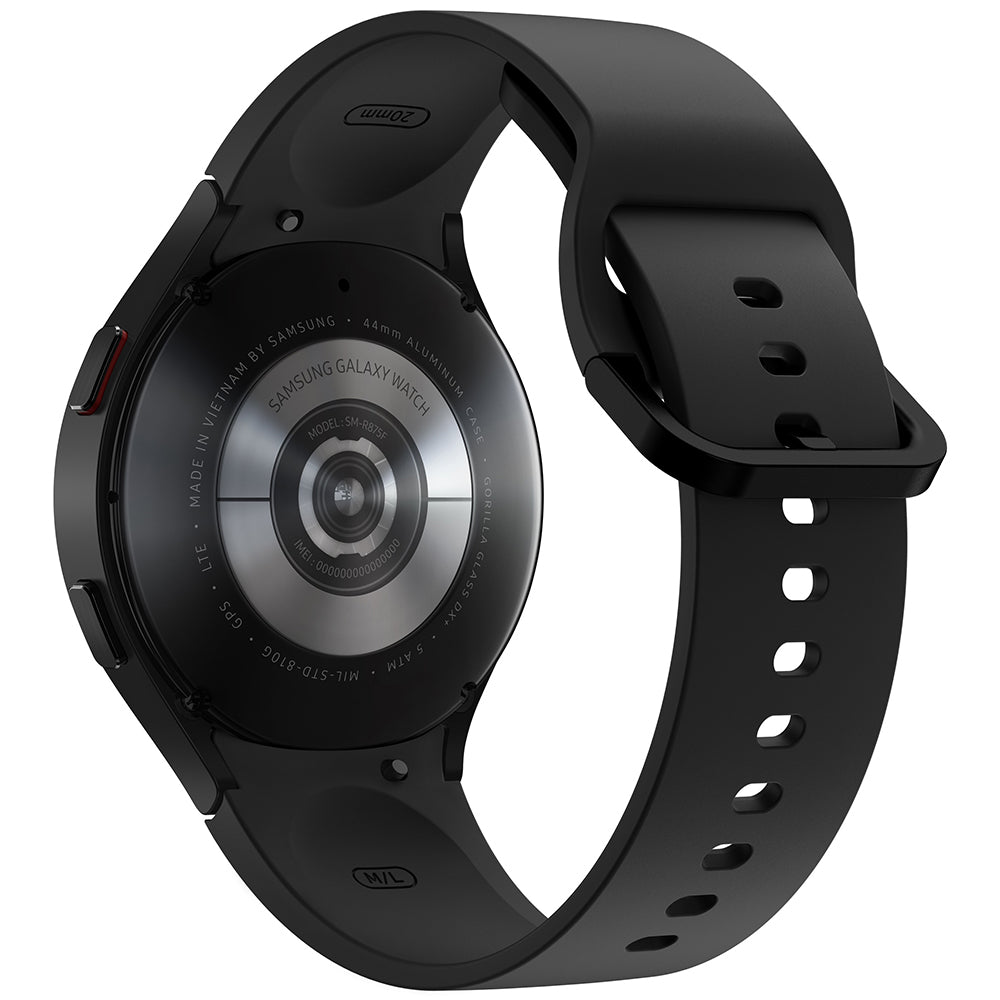 ساعة سمارت سامسونج جلاكسي Watch 4 SM-R870 تدعم (GPS) 44 ملم- هيكل الومنيوم اسود مع سوار اسود