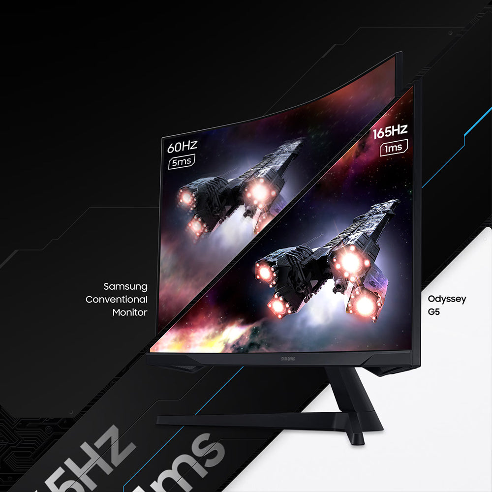 Samsung Odyssey G5 LS32CG552EMXEG 32 Inch VA QHD Curved Gaming Monitor 165Hz