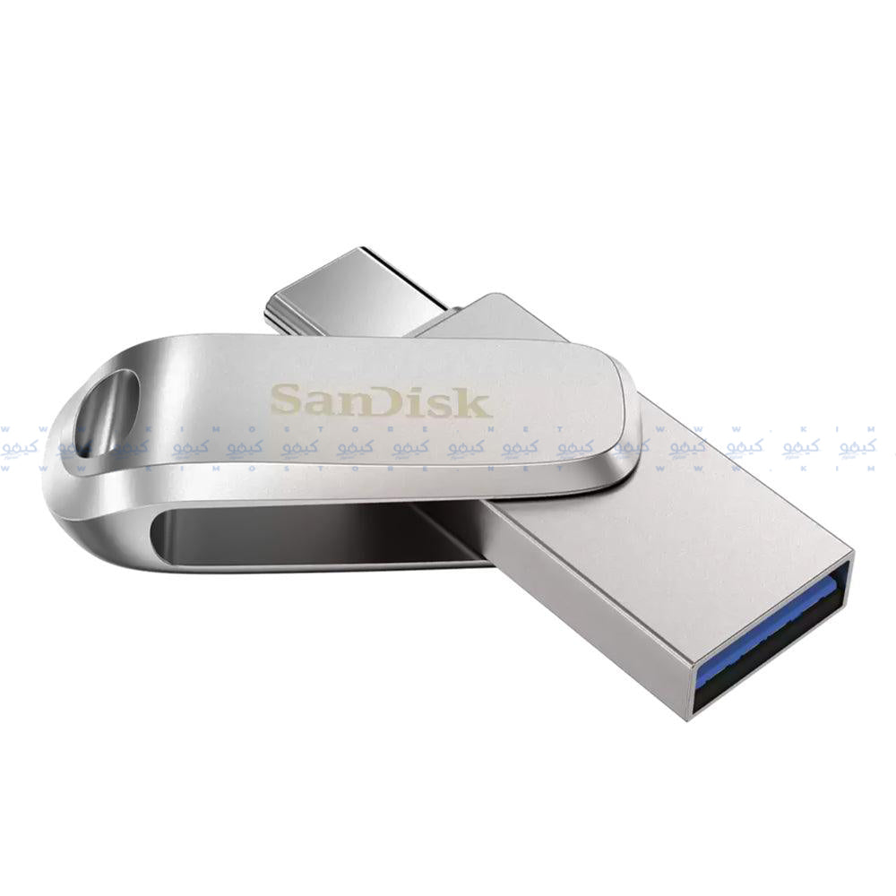 فلاش ميموري سانديسك 128 جيجابايت تايب سي & يو اس بي 3.2 Ultra Dual Drive Luxe