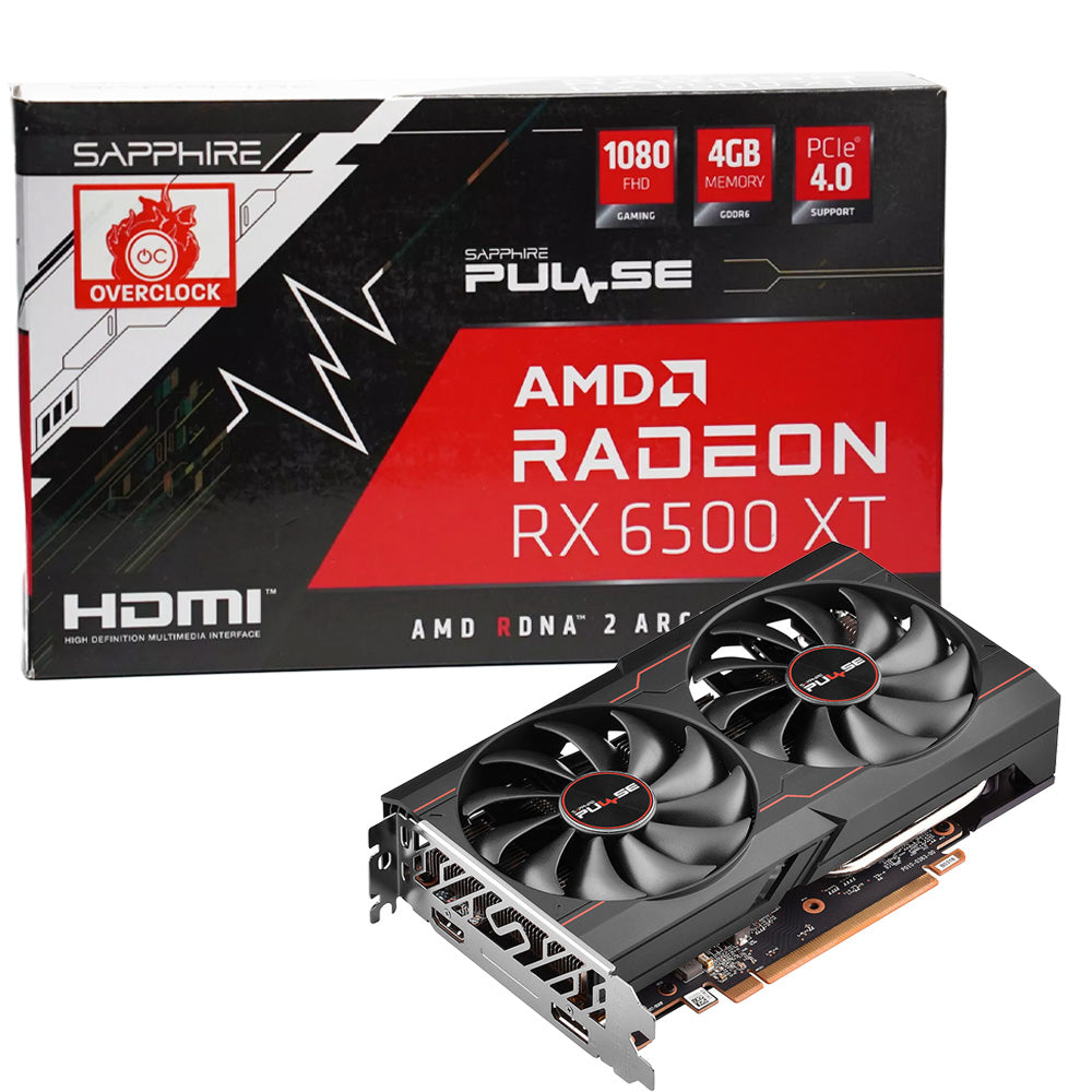 Sapphire Pulse AMD Radeon RX 6500 XT OC 8GB GDDR6 Graphics Card