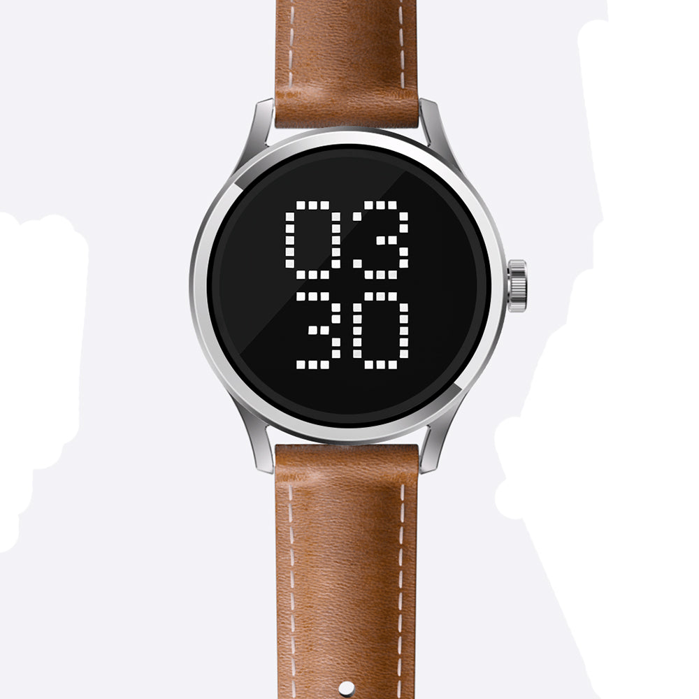 Scykei Feel Neo Smart Watch Silver Case With Coffee 