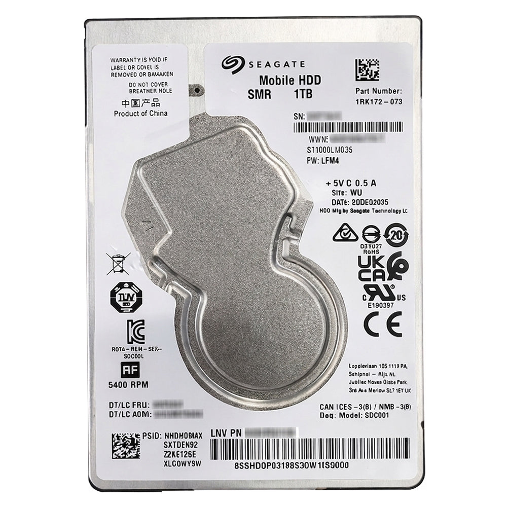 Seagate 1TB 2.5 Inch Internal Laptop Hard Drive