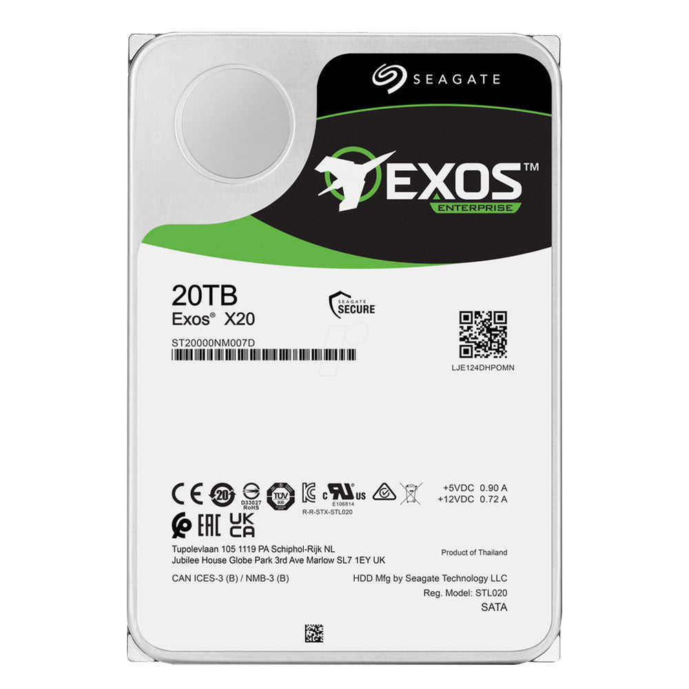 Seagate Enterprise Exos X20 20TB 3.5 Inch 