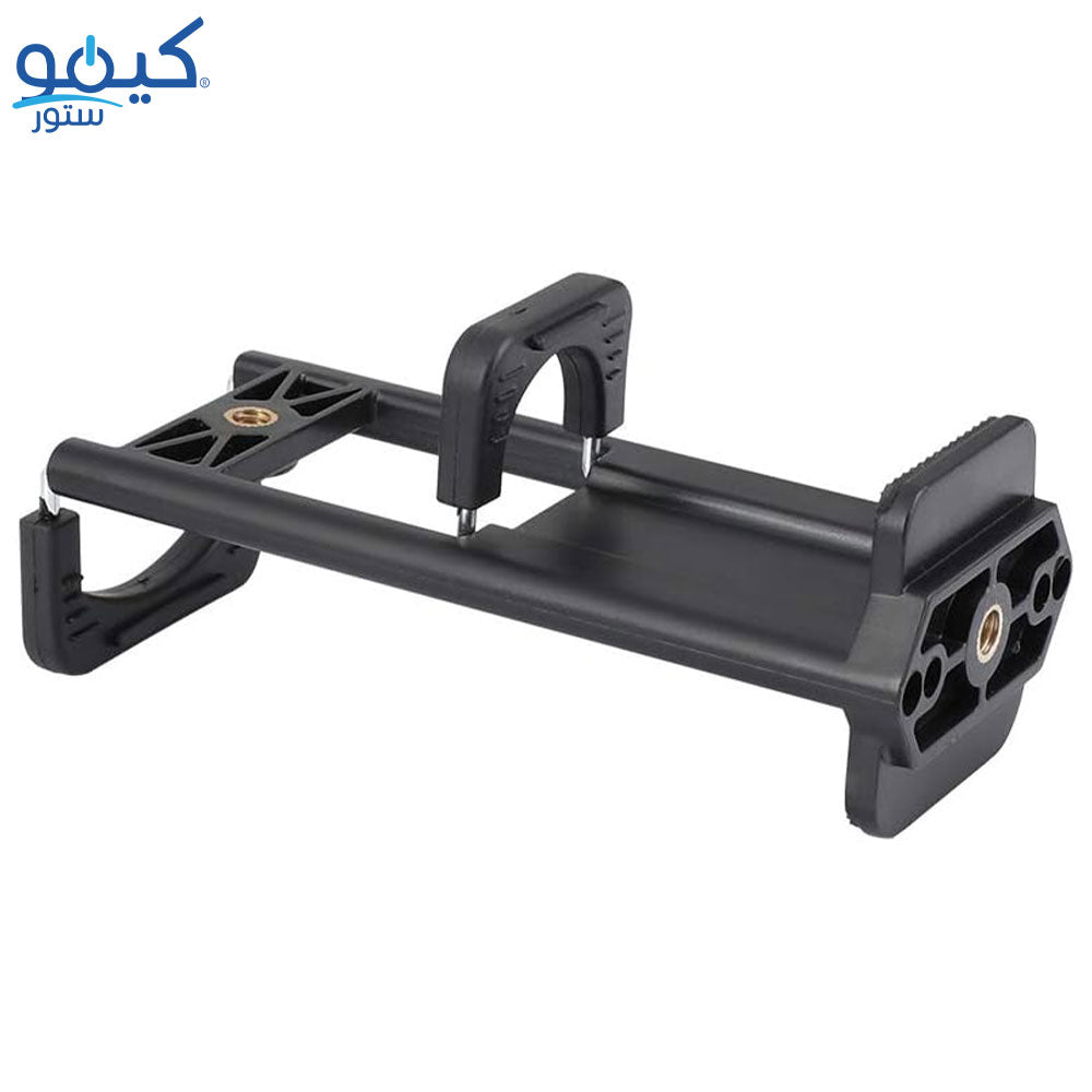 مشبك موبايل مزدوج لسيلفي ستيك وحامل ثلاثي القوائم بلاستيك
