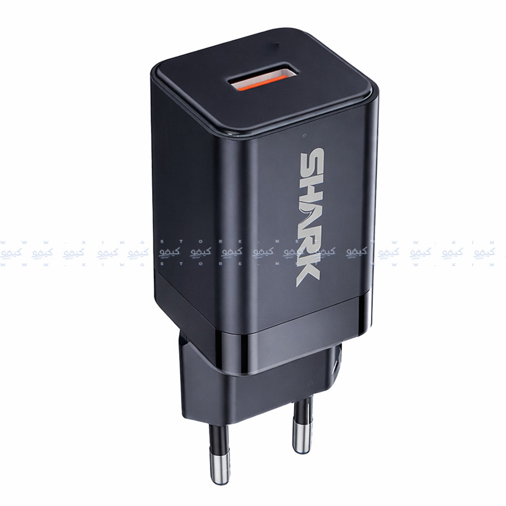 Shark SH-205 Wall Charger QC 3.0 USB 25W Fast Charging - Black