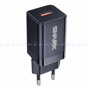 شاحن حائط شارك QC3.0 بقوة 25 وات شحن سريع SH-205 - اسود