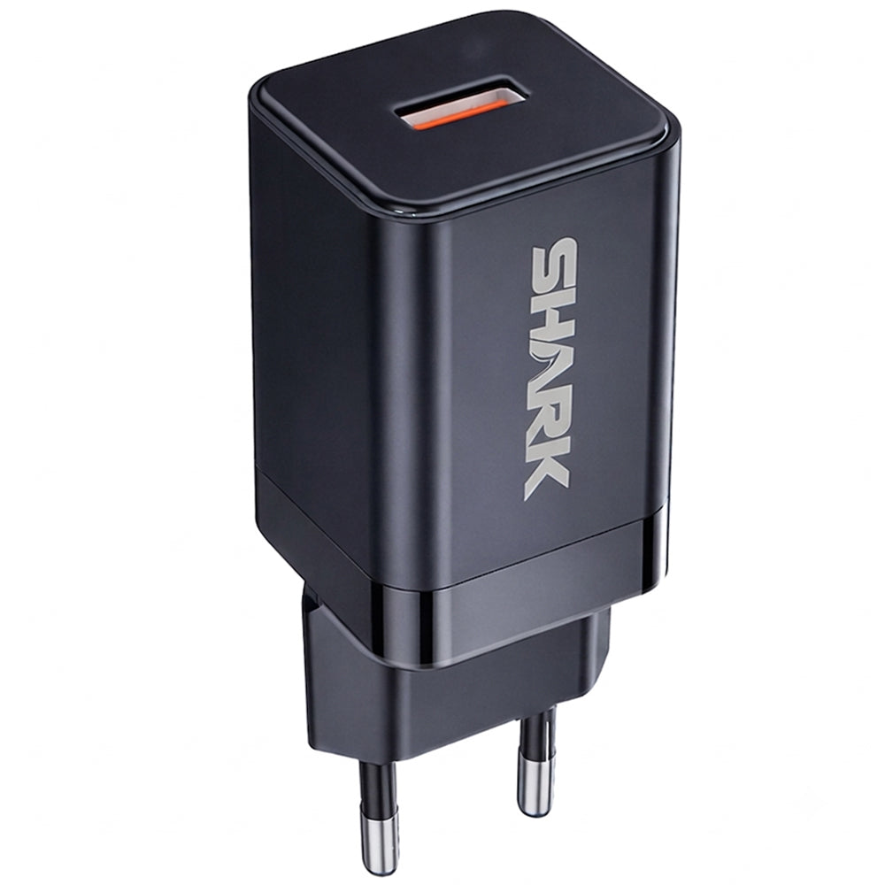 شاحن حائط شارك QC3.0 بقوة 25 وات شحن سريع SH-205 - اسود