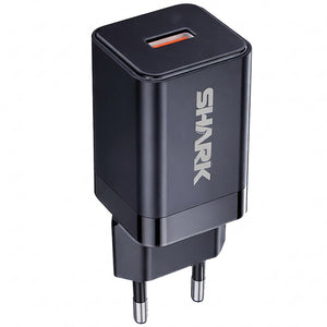 Shark SH-205 Wall Charger QC 3.0 USB 25W Fast Charging - Black