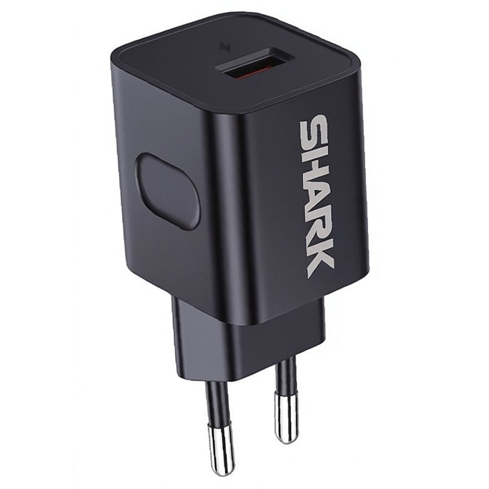 Shark SH-207 QC3.0 Wall Charger 18W Fast Charging - Black