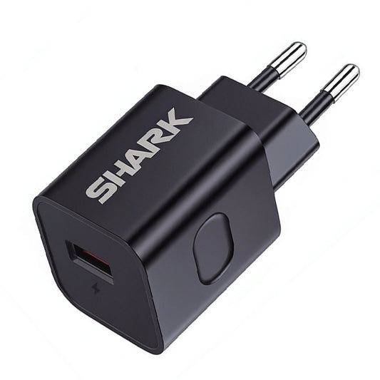 شاحن حائط شارك QC3.0 مع كابل تايب سي بقوة 18 وات شحن سريع SH-207 - اسود