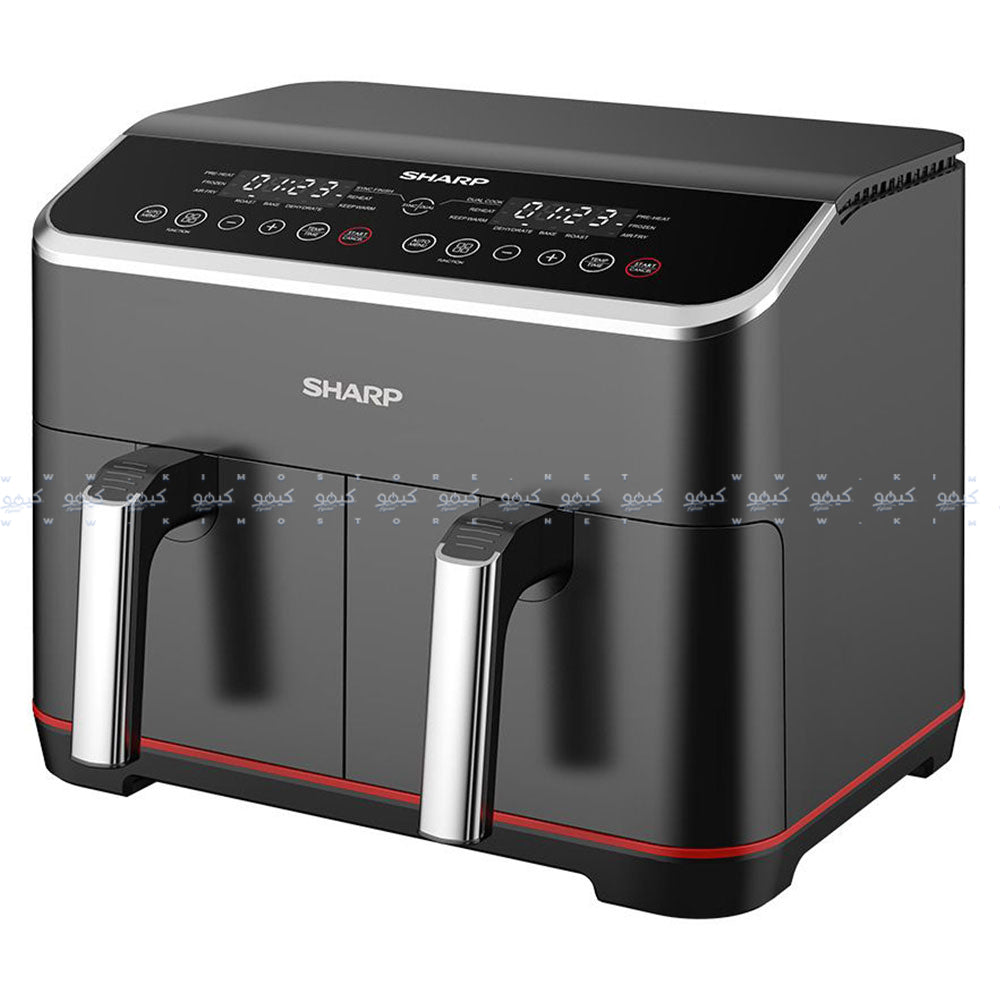 قلاية هوائية شارب مزدوجة الطهي 8 لتر 1800 وات KF-DF80RT-EK2