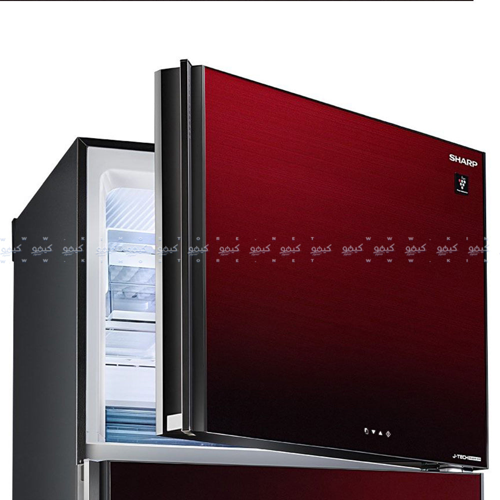 ثلاجة شارب نوفروست انفرتر ديجيتال 2 باب 538 لتر SJ-GV69G-RD - أحمر