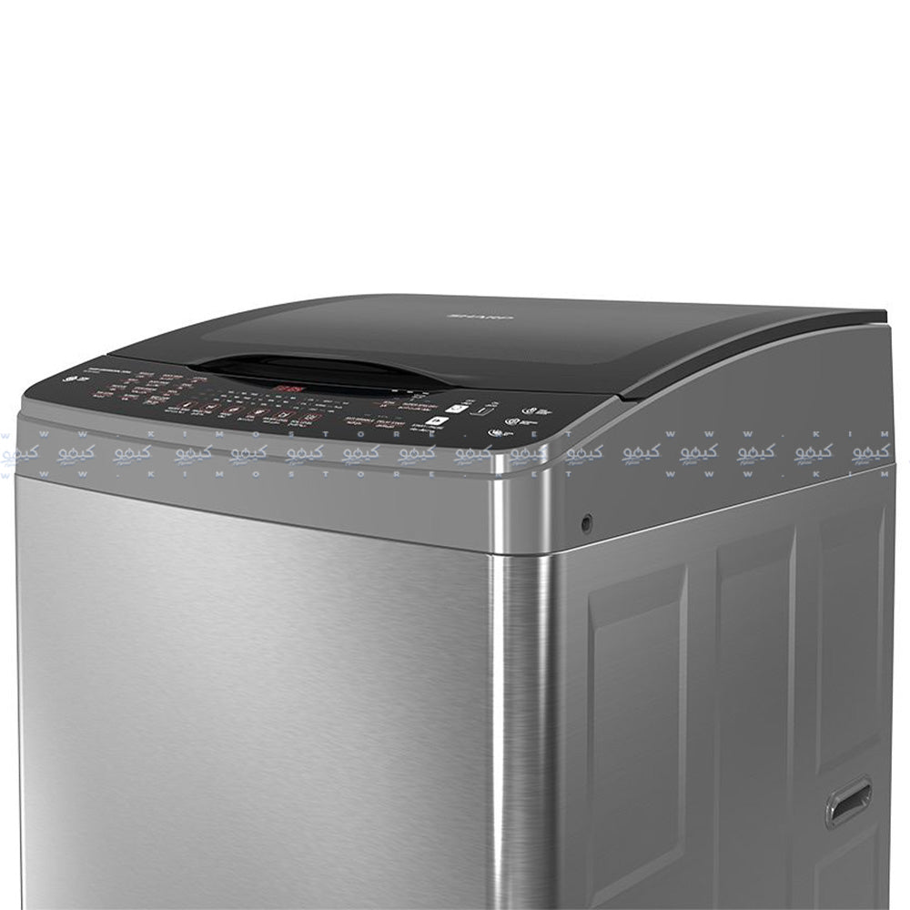 غسالة ملابس شارب اوتوماتيك تحميل علوي 15 كجم DDM انفرتر بطلمبة ES-TD15GSSP - ستانلس ستيل