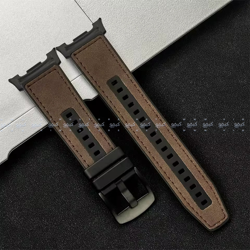 Silicone Leather Watch Strap (22mm-42mm-44mm-45mm-49mm)