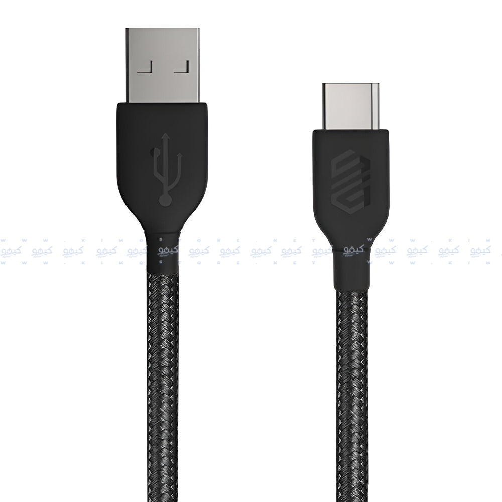 كابل شاحن موبايل سمارت جيت يو اس بي إلى تايب سي شحن سريع 1.8  متر SGCA-BACF180B - أسود