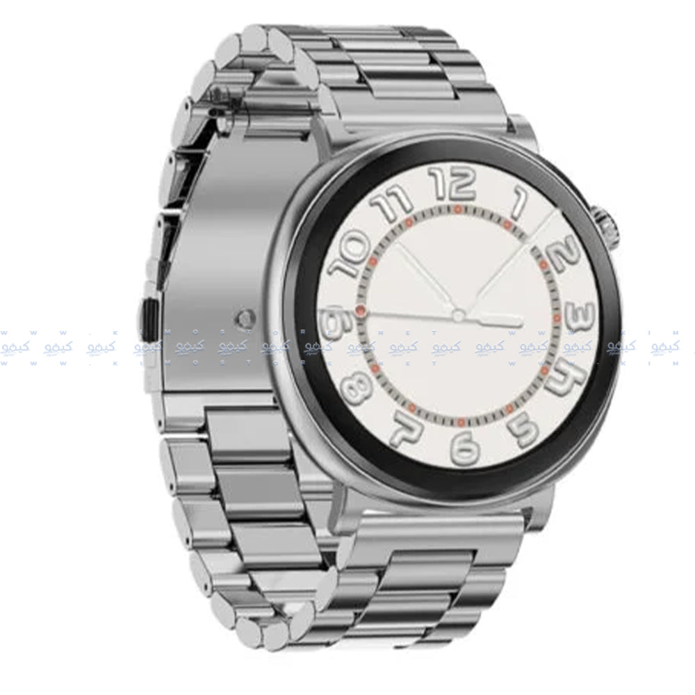Smart Gate SGW-S1 Smart Watch (46mm) Silver Case With Stainless Steel Strap & Extra Silicone Strap