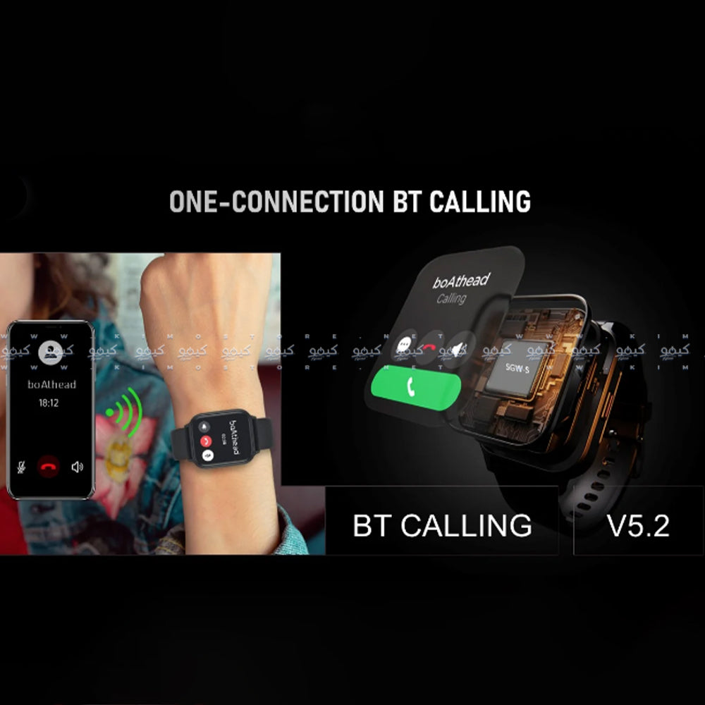 Smart Gate SGW-S Smart Watch (36mm) Black Case With Black Silicone Strap