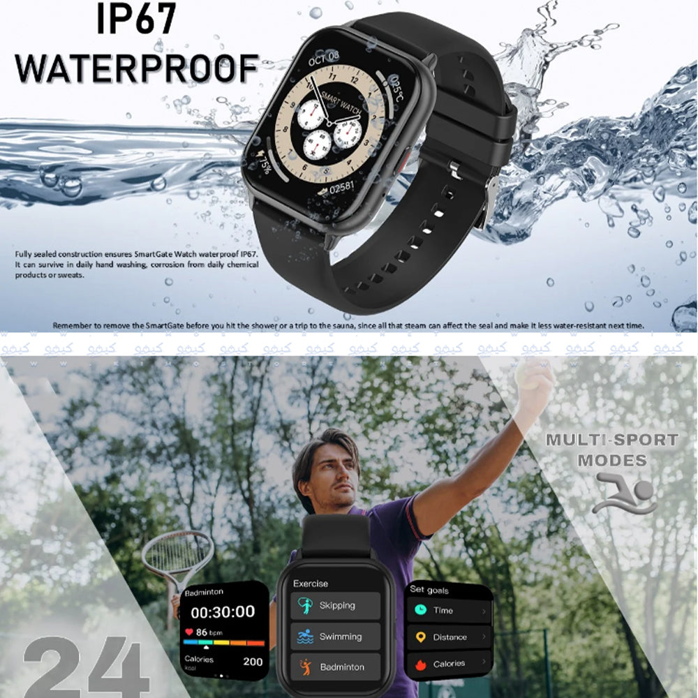 Smart Gate SGW-S Smart Watch (36mm) Pink Case With Pink Silicone Strap