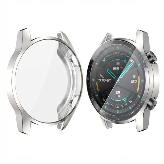 Smart Watch Silicone Cover With Frame Huawei GT 2 46mm - Silver