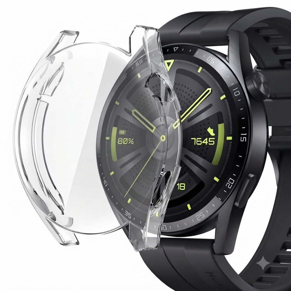 Smart Watch Transparent Silicone Full Cover With Frame Huawei GT 3 46mm