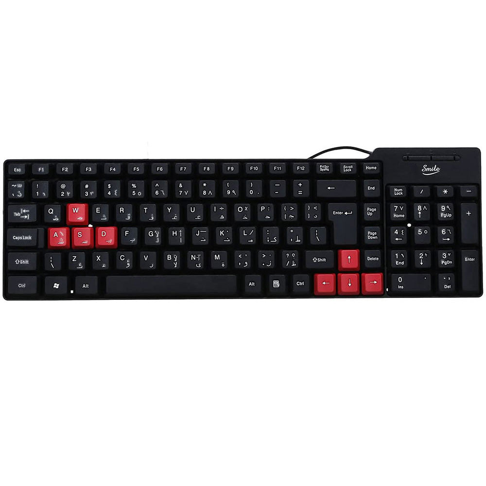 Smile KB2406 Wired Keyboard English & Arabic