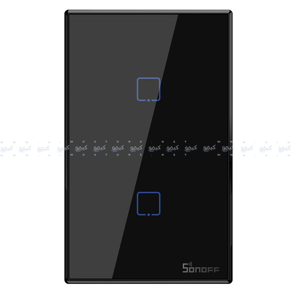 Sonoff TX T3-US-2C Black Series WiFi Wall Switch - Black