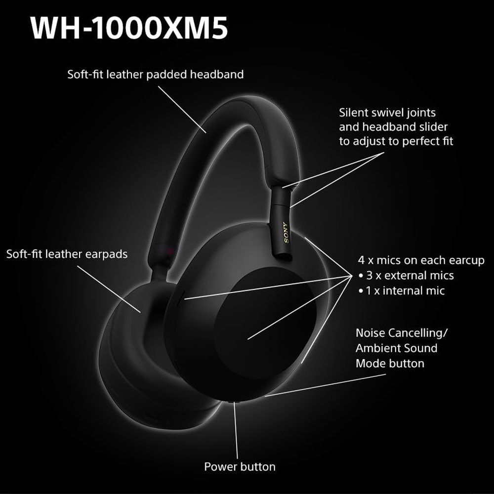 Sony WH-1000XM5/BM Bluetooth Headphone - Black