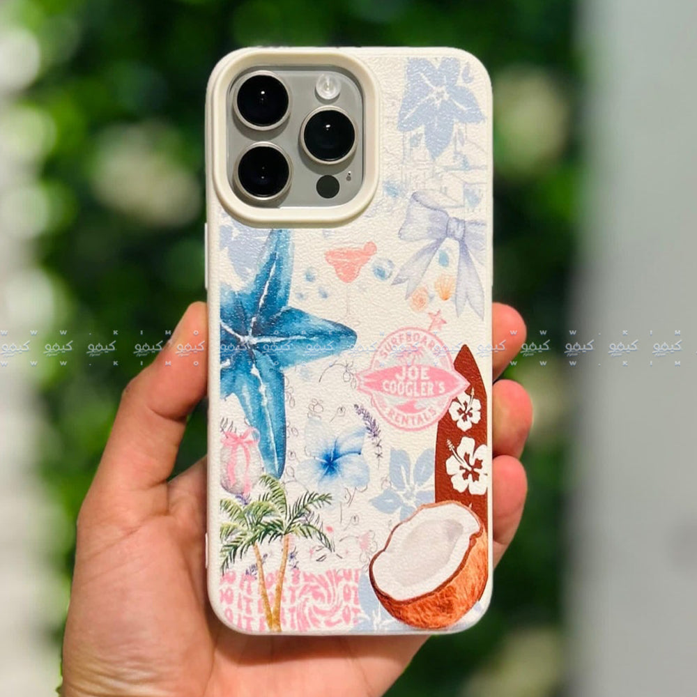 Starfish & Coconut Tree Flower Summer Pattern Phone Cover