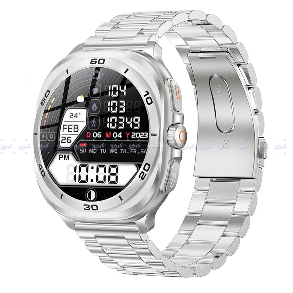 ساعة سمارت سويس ميليتاري DOM 7 هيكل معدني فضي مع سوار معدني فضي