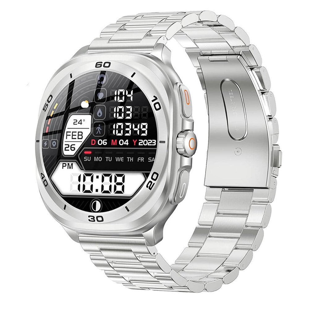Swiss Military DOM 7 Smart Watch Silver Metal Case With Silver Metal Strap (Used)